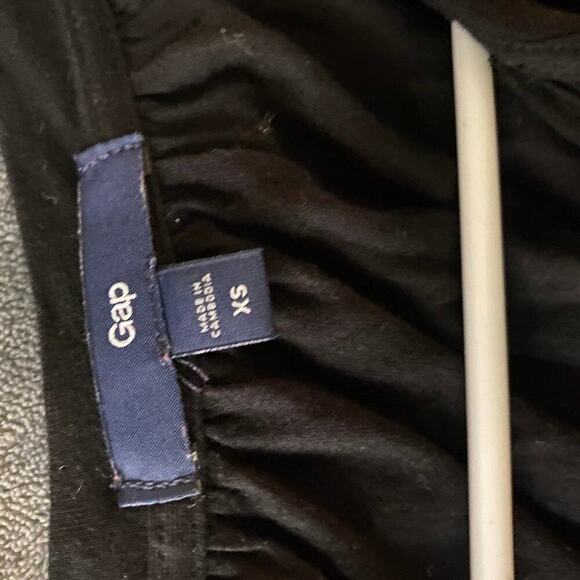 Gap sz XS 3/4 length sleeve V-neck hooded drawstring blouse‎ shirt - Picture 9 of 9